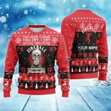 Personalized Fireball Funny Skeleton Ugly Sweater