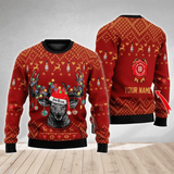 Personalized Jim Beam Christmas Reindeer String Lights Ugly Sweater