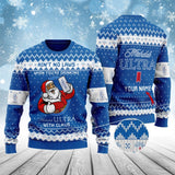 Personalized Michelob Ultra with Claus Ugly Sweater