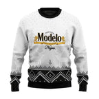 Personalized Modelo Winter Reindeer Ugly Sweater