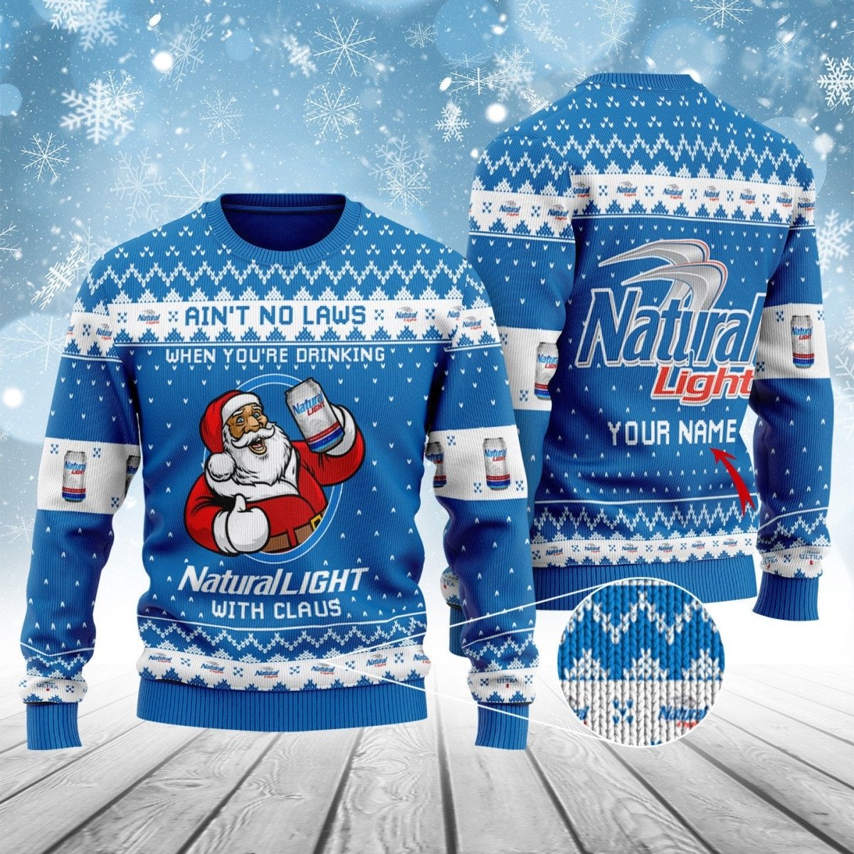Personalized Natural Light with Claus Ugly Sweater