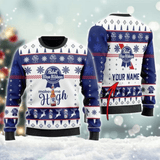 Personalized Pabst Blue Ribbon Make Me High Ugly Sweater
