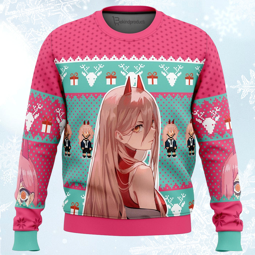 Power Chainsaw Man Ugly Christmas Sweater For Men & Women Christmas Gift Sweater