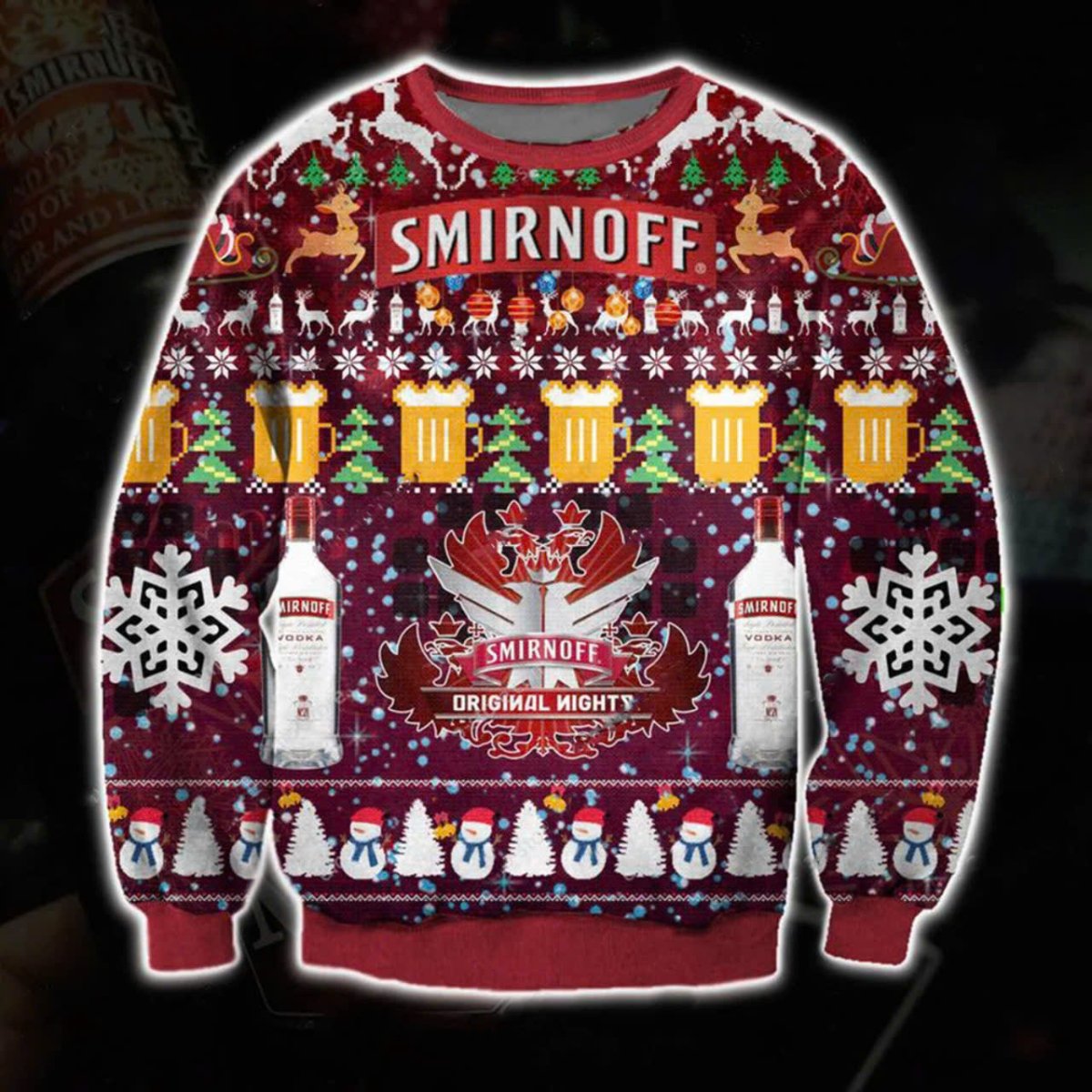 Smirnoff Christmas Holiday Ugly Sweater