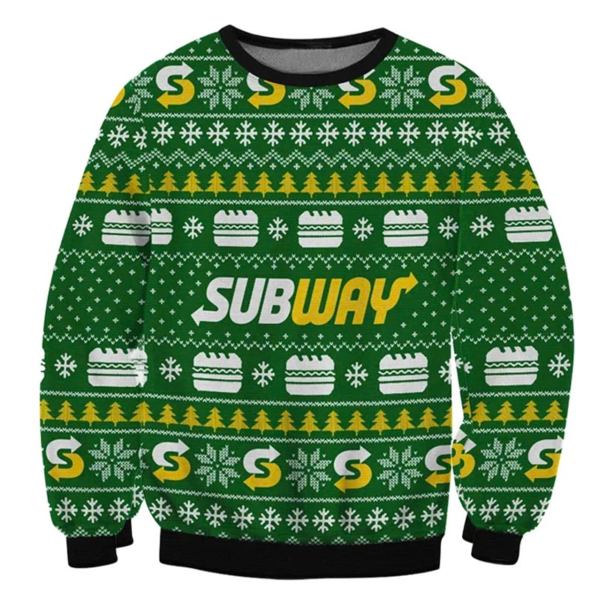 Subway Christmas Ugly Sweater