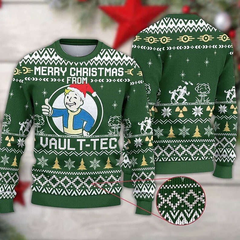 Vault Tec Fallout Ugly Christmas Sweater For Men & Women Christmas Gift Thanksgiving Sweater