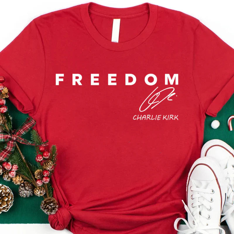 Unisex Red Freedom Shirt | Charlie Kirk Red Shirt | We Wear Red